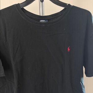 Polo by Ralph Lauren Men's Black Tee with Red Logo
